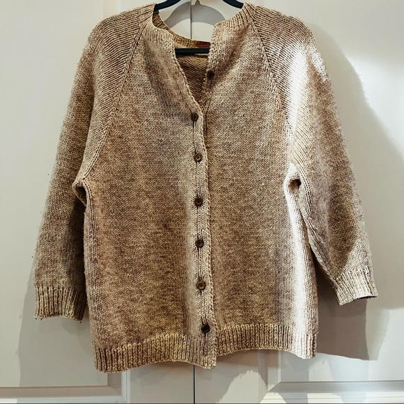 Handmade vintage chunky knit sweater cardigan - Picture 1 of 8
